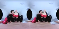Angel Wicky - Latex angel with a slave