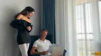 Katty West - Anal sex with secretary in white pantyhose
