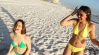 Addie Juniper - Addie and Peko booty shakin on the beach