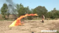 Veronica Zemanova - ActionGirls - Flame Thrower
