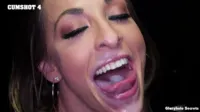 Alexis James - First glory hole cum swallow interracial