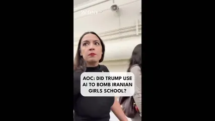 Alexandria Ocasio-Cortez / AOC - Did Trump use AI to bomb Iranian girls school - Half speed