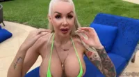 JMac / Jmac1864 - Big tit tattoo MILF Blondie Bombshell takes big dick by the pool from J Mac