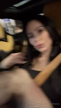 Kendra Lust - Black dress car pussy tease