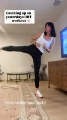 Catherine Bell (Sarah MacKenzie from JAG) - Work-out 1