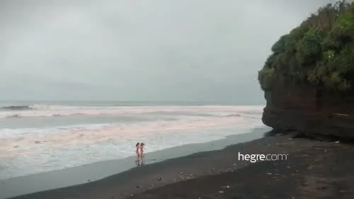 Hegre - Clover & Natalia A - Black beach Bali shoot