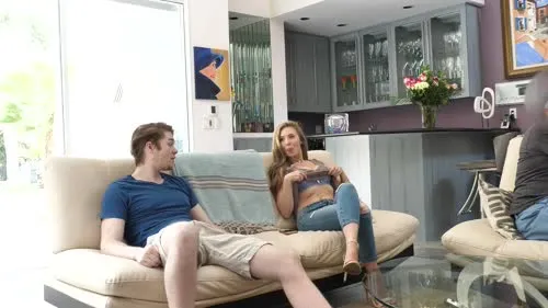 Lena Paul - Dad busy watching game. Step siblings busy fucking with Lena