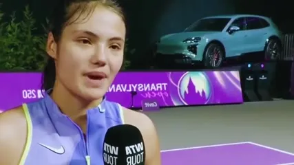 Emma Raducanu - interview after beating Kaja Juvan at the Transylvania Open