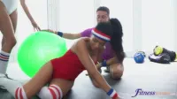 SexyHub Porn Network - FitnessRooms - Baby Nicols and Canela Skin - Threesome with sexy Latina booty
