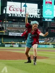 Haley Lu Richardson - From the white lotus to Chase Field. Phoenix native Haley Lu Richardson threw out today’s ceremo