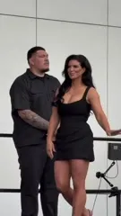 Gina Carano - Arrives to the press conference rouseycarano