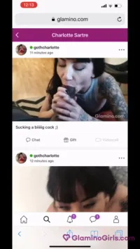 Charlotte Sartre | gothcharlotte - Glamino Girls - video 1 angel with devil between legs