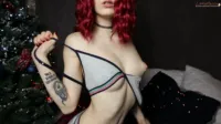 Reislin - Horny red head young girl uses friends christmas gift