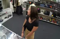 Karlee Grey - Big boobs brunette takes dick in a pawn shop