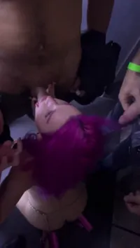 Lily Lou / Lilylou103 / liz_103 / lilylouofficial - Last night was so fun!! I fucked and sucked a whole swarm of dudes at the club and then took these 3 guys back to my hotel and they were so nice!!
