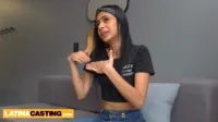 AfricanCasting / Africansextrip / Latinafucktour / blackfucktour / facefucktour / africanfucktour - Latina hoe can't focus on the interview and keeps staring at my dick Cloe Violeta