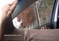 EbonyDivaSoles - Luscious footjob promotion celebration footjob in the car