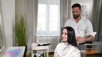 Anna De Ville - PornWorld - Squirting slut takes a DP pounding at the hair salon GP3235 BTS