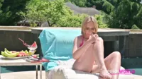 PornWorld - Rebel Rhyder - Bikini clad hottie initiates an interracial summer affair by the pool GP3315 BTS