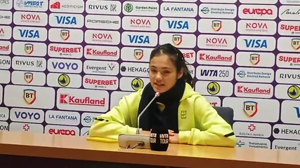 Emma Raducanu - Press conference Emma Răducanu @ Transylvania Open WTA250, Cluj - după meciul din optimi cu Juvan