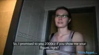 Public Agent - Puba e307 hot glasses babe fucks in public bathroom