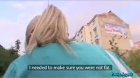 Public Agent - Bella Baby blonde schoolgirl needs money from a hard fuck