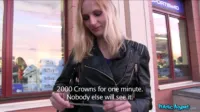 Public Agent - Jenny Smart blonde happily takes stranger's money and cock