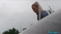 Public Agent - Lucy P bus stop blowjob turns into a public fuckfest
