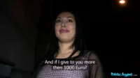 Public Agent - Rosalina Neni blowjob lips on brunette babe make stranger's dick cum
