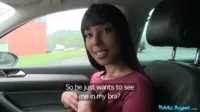 Public Agent - Sade Rose ebony beauty fucked in a car