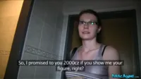 Public Agent - Tereza Grande Hot glasses babe fucks in public bathroom