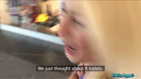 Public Agent - Yenna Bubble Butt Blondie gives epic blowjob to two lucky strangers