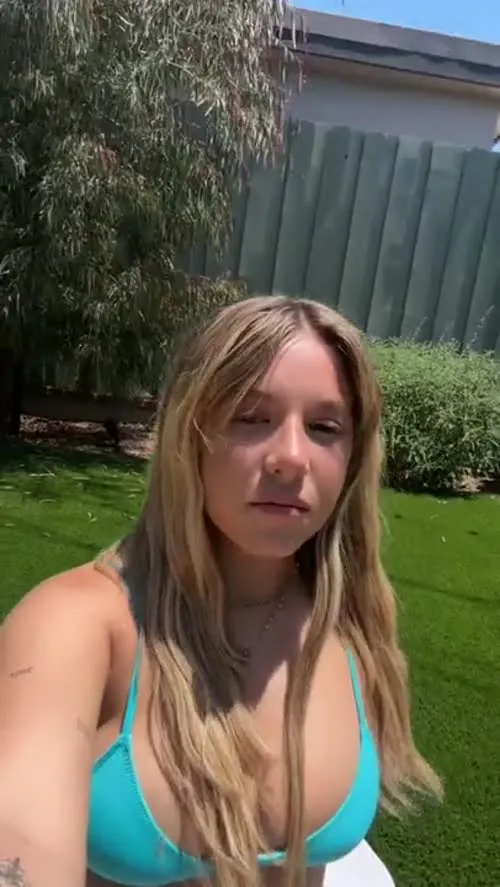Mackenzie Ziegler - In a blue bikini