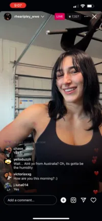 WWE Rhea Ripley - Instagram live 12⧸11⧸2024
