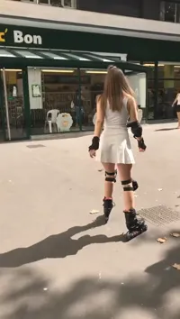 Stella Cox - Roller skating in my Camsoda top