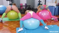 Cali Sweets - Skylar Snow, Sarah Jessie & Cali Sweets - Three milfs get cock cardio - MYLF