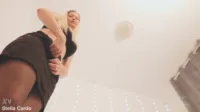 Stella Cardo | stella_and_stephan - in a sexy dress strips and shows her pussy