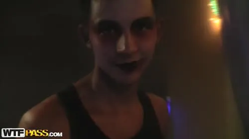 WTFPass.com - Super hot blonde Russian model gets banged in a hallway (Halloween)