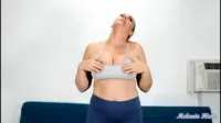 Melanie Hicks - Sweaty MILF workout masturbation strip and orgasm in blue tracksuit ft. Melanie Hicks - Fitness, striptease, big natural tits, pornstar, cougar porn